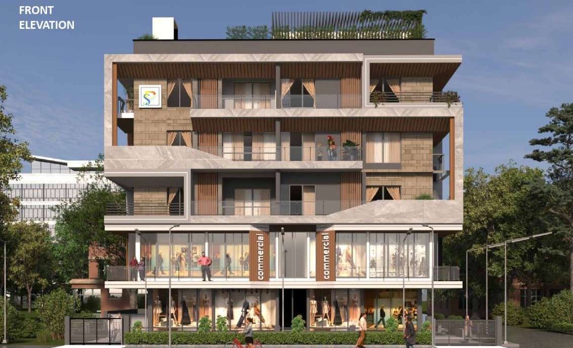 Panchratna Skyline's Synergy One , Main Road